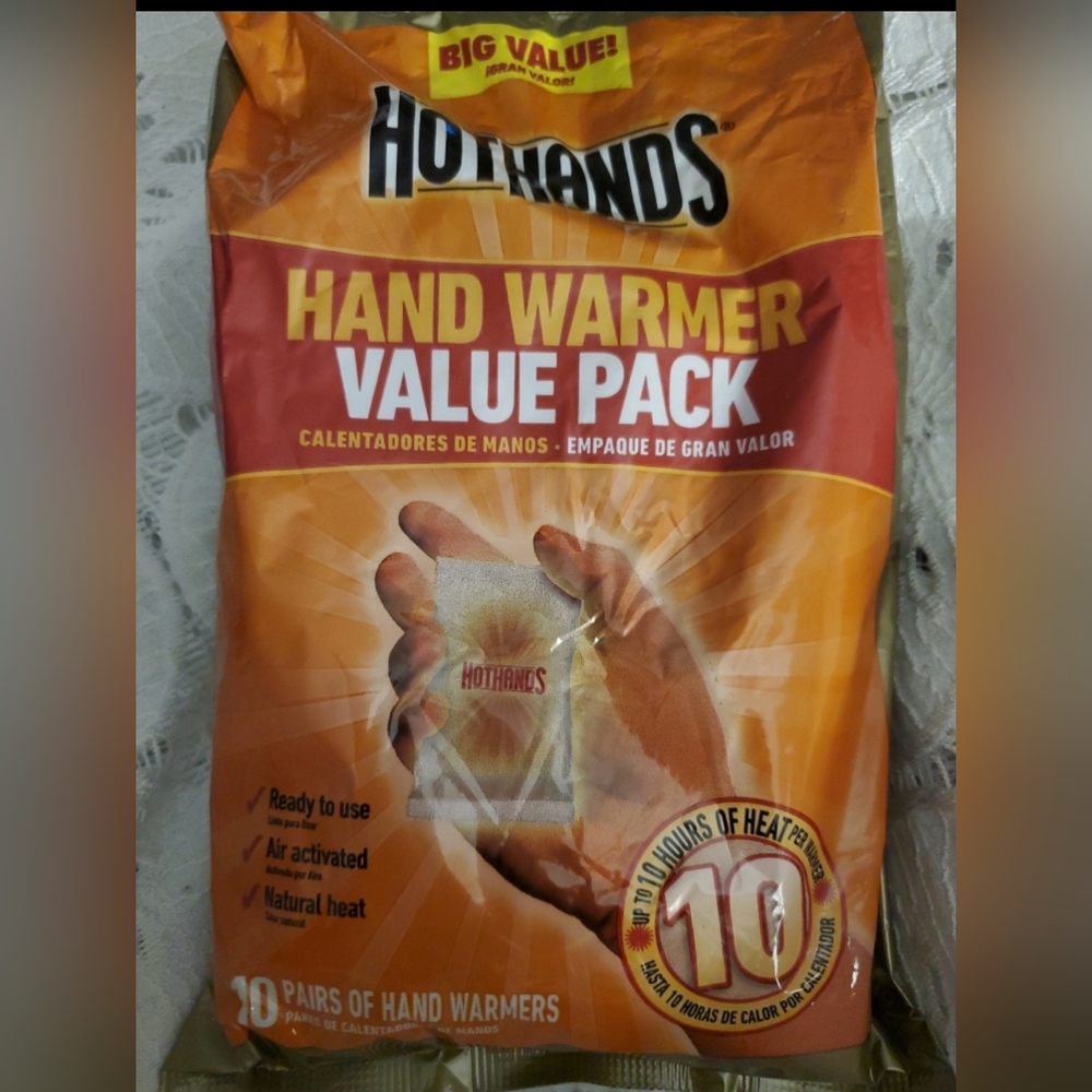 HotHands 10 Pair Hand Warmer Big Value Pack Piece 10 Hour Packets New Unisex